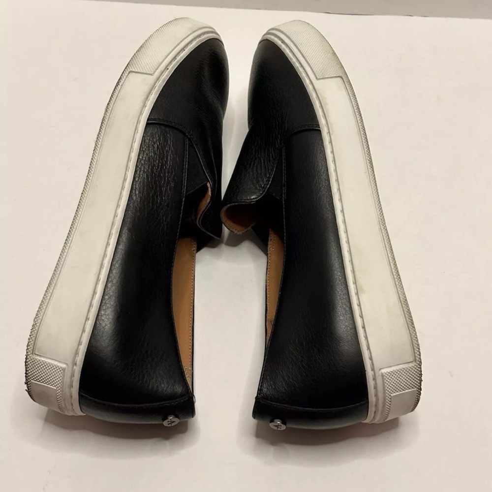 Aquatalia Onida Black Leather Slip-On Sneakers 10.5 - Picture 14 of 16
